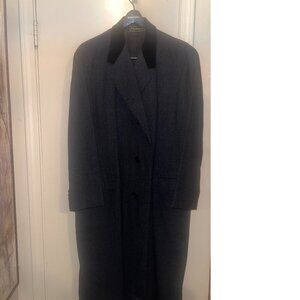 Oxxford Clothes Black Cashmere Overcoat